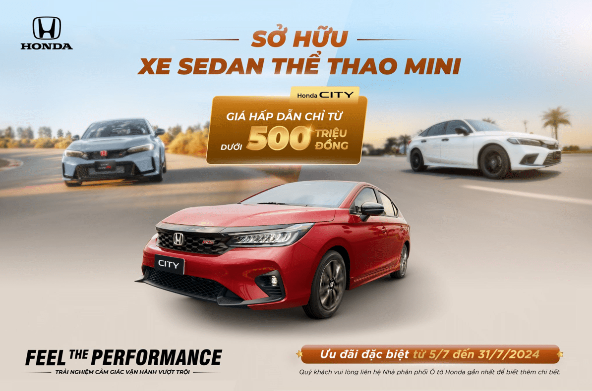 Honda khuyến mãi 50% đến 100% Lệ phí trước bạ, tiền mặt, bảo hiểm, phụ kiện,... khi mua City, HR-V, BR-V, CR-V & Accord trong tháng 7/2024. Chi tiết liên hệ Honda Ôtô Khánh Hòa - Nha Trang | Hotline 0905 069 259