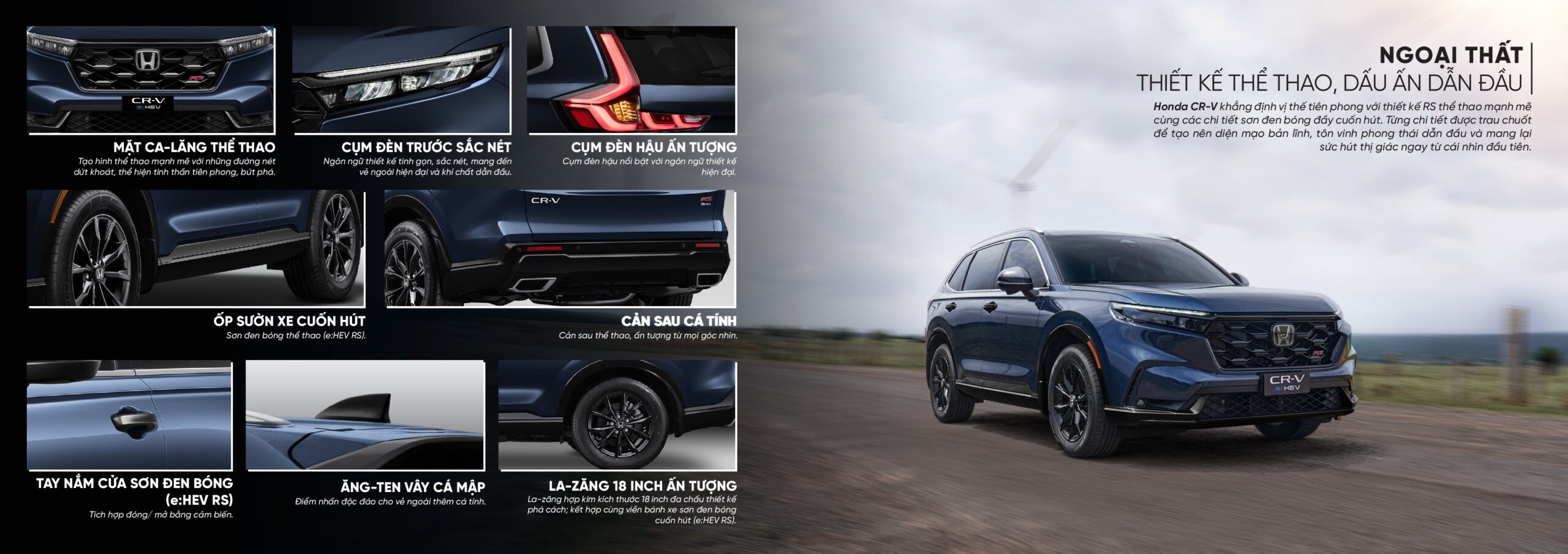 Ngoại thất Honda CR-V 2026 | Honda Ô tô Khánh Hòa - Nha Trang | Hotline 0905 069 259