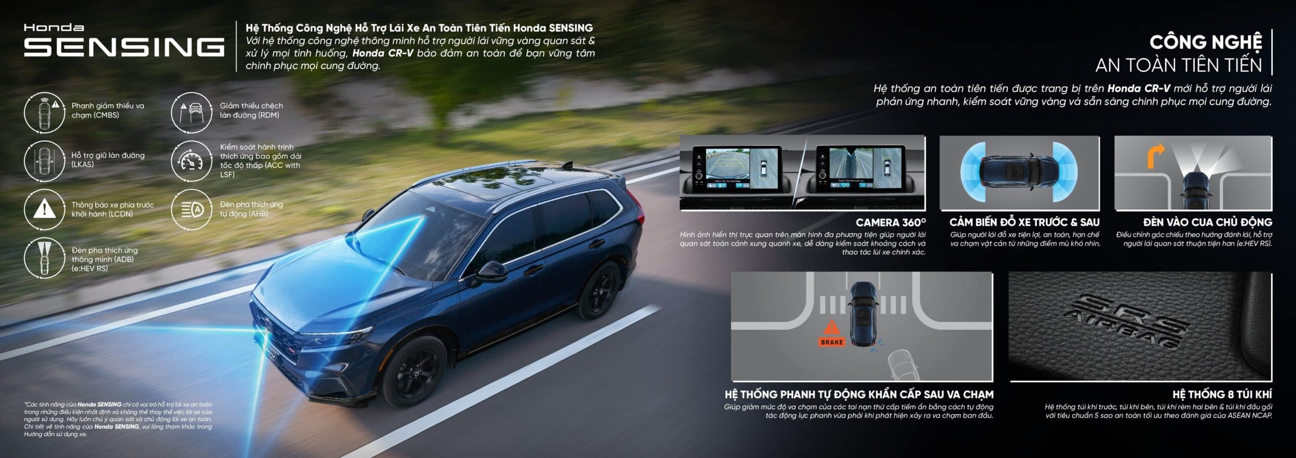 Honda CR-V mới trang bị Honda Sensing 7 chức năng - Honda Ô tô Khánh Hòa - Nha Trang | Hotline 0905 069 259